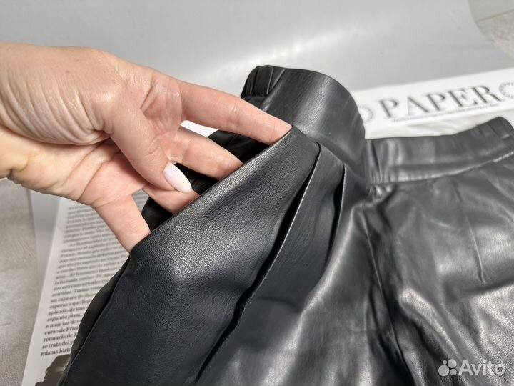 Кожаные шорты женские 42 размер