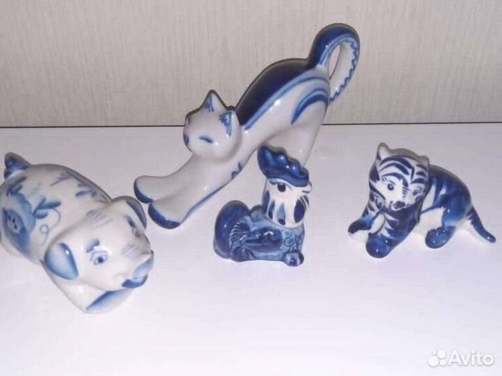 Гжель фигурки посуда