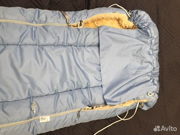 Зимний конверт в коляску на овчине