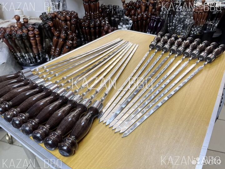 Шампура с деревянной ручкой