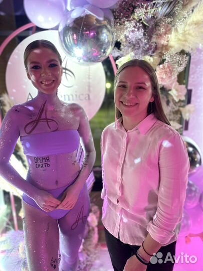 Аквагрим (+ неоновый), блеск-тату