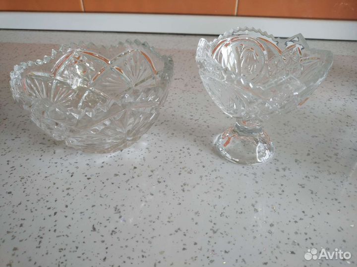 Хрустальная конфетница ваза СССР