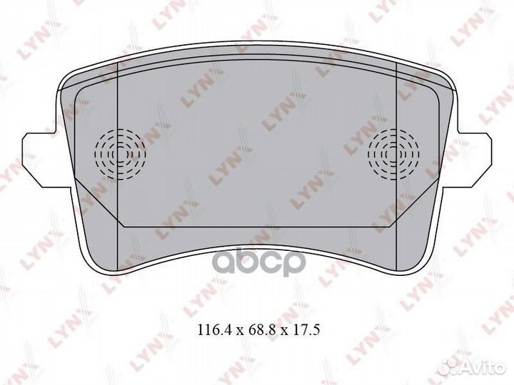 Колодки тормозные дисковые зад BD1223 lynxauto