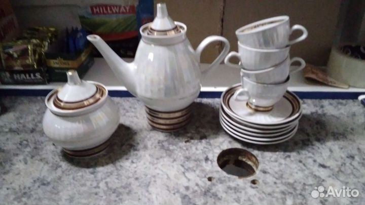 Кофейный фарфоровый сервиз СССР