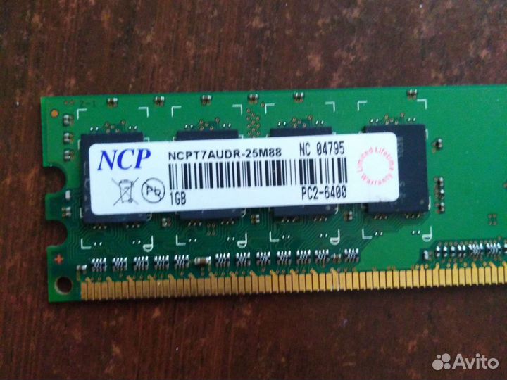 Оперативная память ddr2 1GB 6400U