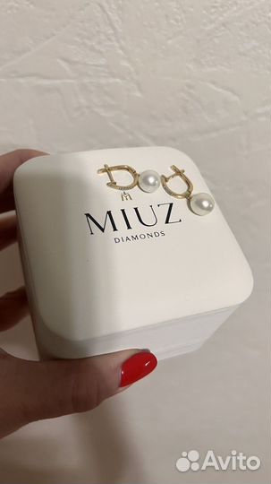 Серьги с бриллиантами и жемчугом