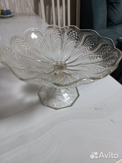 Ваза для фруктов на ножке СССР