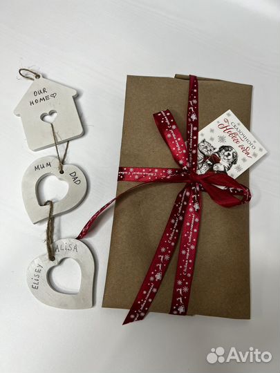 Именной семейный оберег из гипса