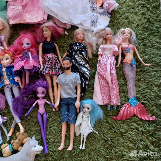 24 куклы с платьями, домаш животными, детьми