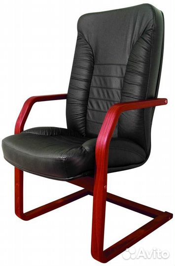 Конференц-кресло Танго Экстра, кожа, черный