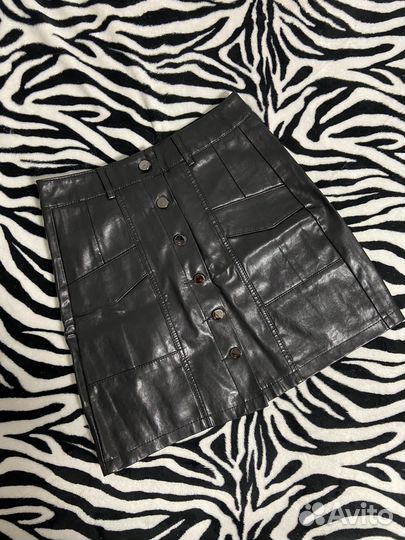 Кожаная юбка