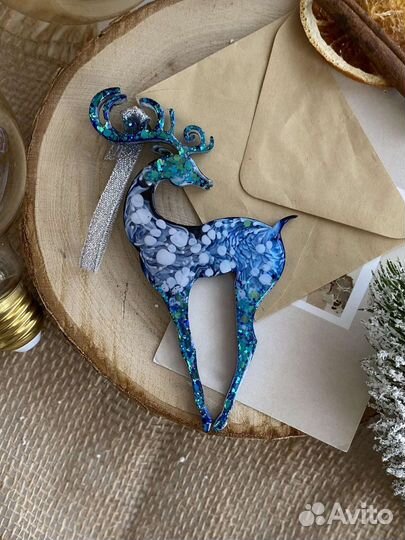 Новогодние игрушки из эпоксидной смолы