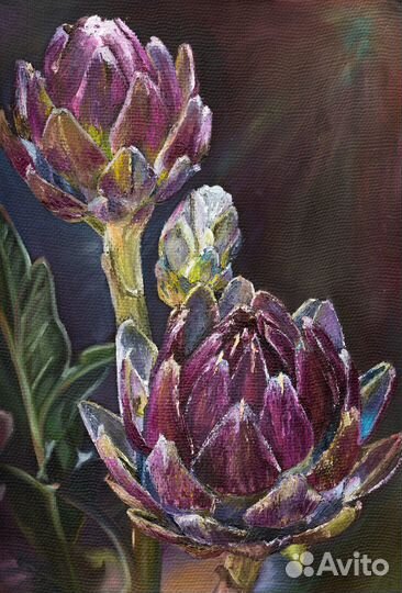 Картина маслом цветы