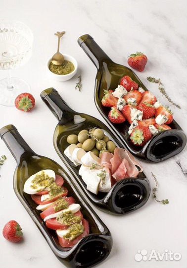 Тарелка бутылка. Тарелка из винной бутылки