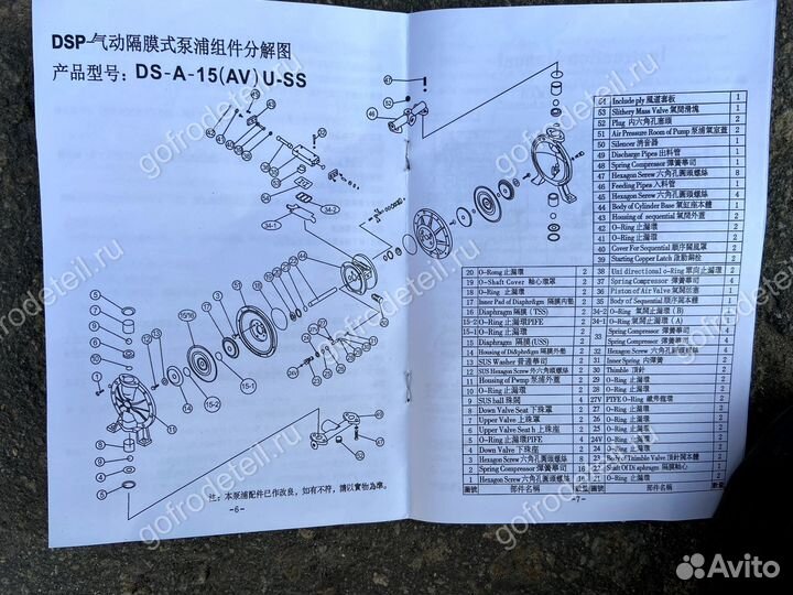 Двойной (двухдиафрагменный) мембранный насос