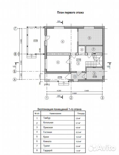 Домокомплект 158,4 кв.м из теплоэффективных блоков