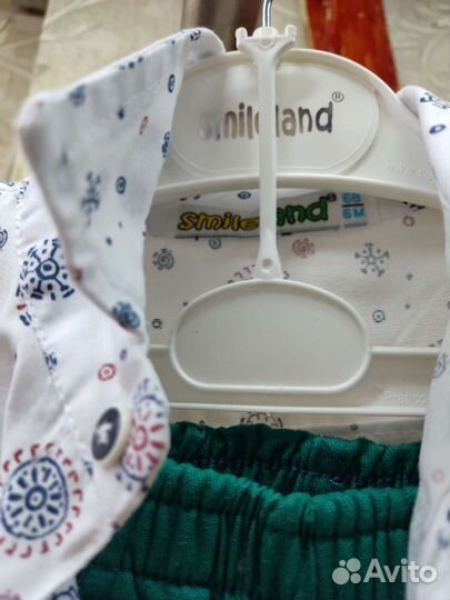 Рубашка на выход на мальчика + джинсы р. 68