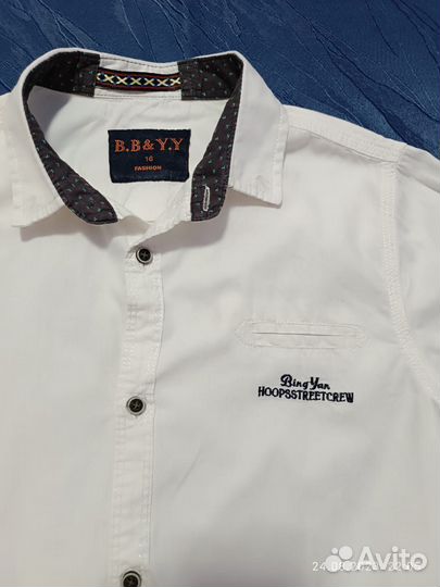 Рубашка на стройного мальчика рост 158