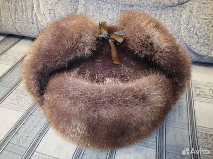 Норковая шапка мужская ушанка