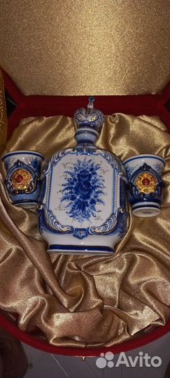 Набор Гжель Штоф со Стопками Орёл Россия