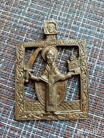 Старинная иконка 75 см