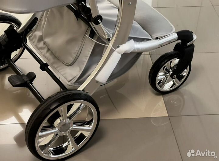 Коляска 2в1 Новая версия Супер (серая)