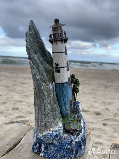Маяк поделка деревянная в технике driftwood