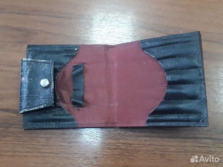 Винтажный кож. футляр для маникюрного набора, винт