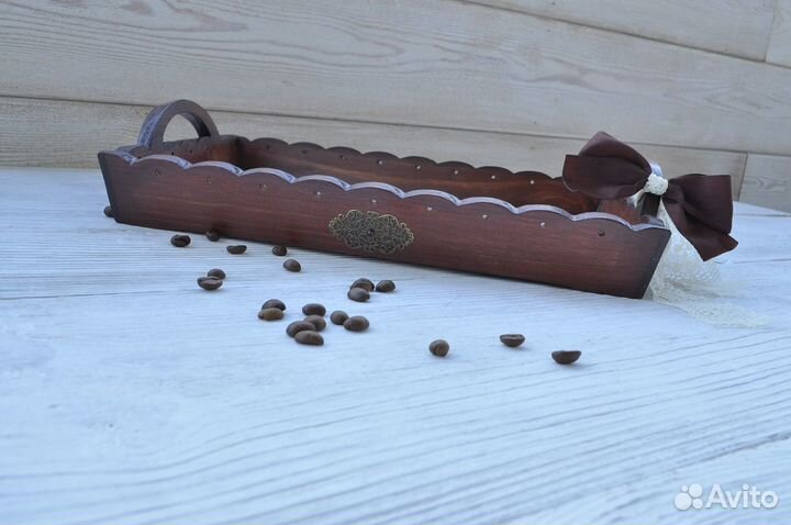Поднос деревянный ручная работа декупаж