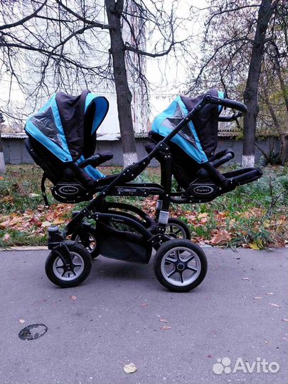 Коляска для двойни, погодок