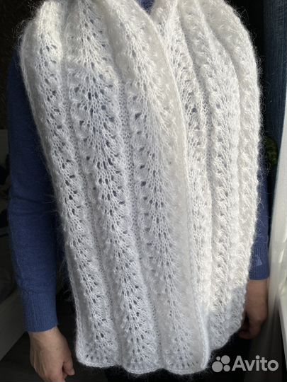 Косынка бактус шарф вязаные ручная работа