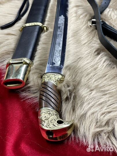 Шашка офицерска резная 3 дола
