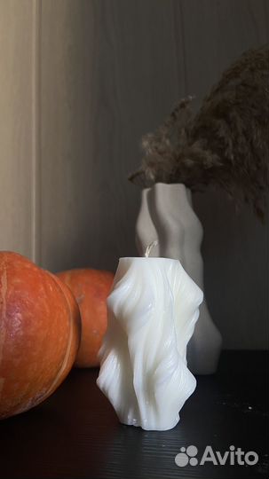 Формовые свечи куб, волна