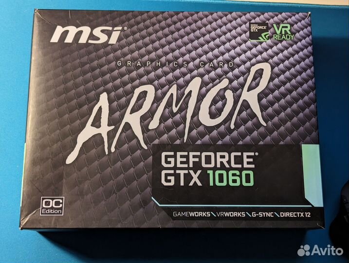 Видеокарта MSI Armor 1060 6gb