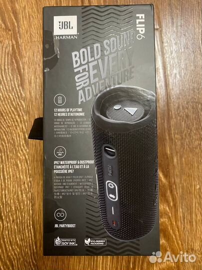 Портативная колонка JBL Flip 6, черный