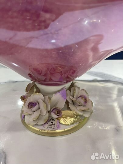 Итальянская ваза для фруктов white cristal