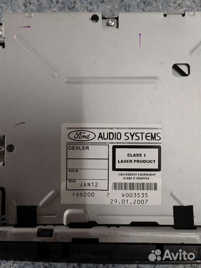 Головное устройство ford 6000cd