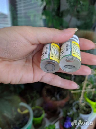 Цветные (серые)контактные линзы(1 пара в наличии)