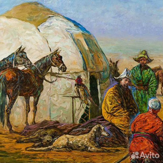Картина из серии «Быт казахов XIX - нач XX веков