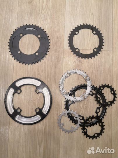 Грипсы Nukeproof и WTB, звёзды, кассета, зажим итд