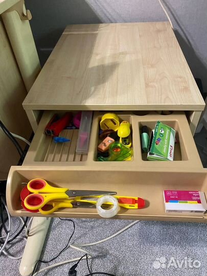 Тумба Дэми тув-09 выкатная на 2 ящика с пеналом