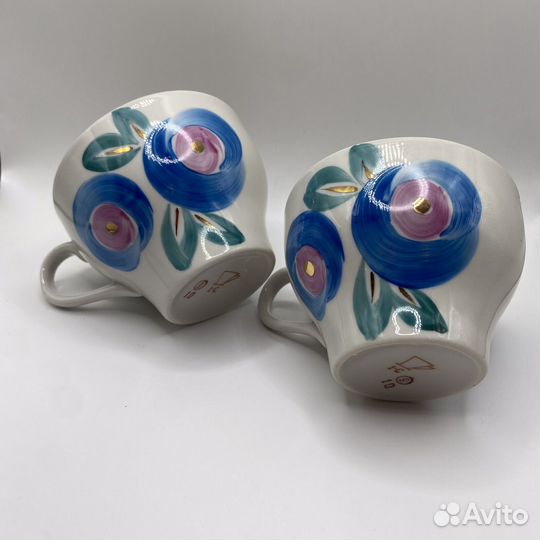 Чашка Голубые цветы Барановка - 2 шт