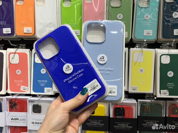 Чехол iPhone 14 pro max синий