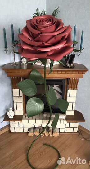 Ростовая роза из фоамирана, изолона