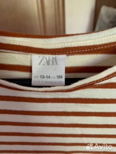 Футболка Zara 164 в полоску