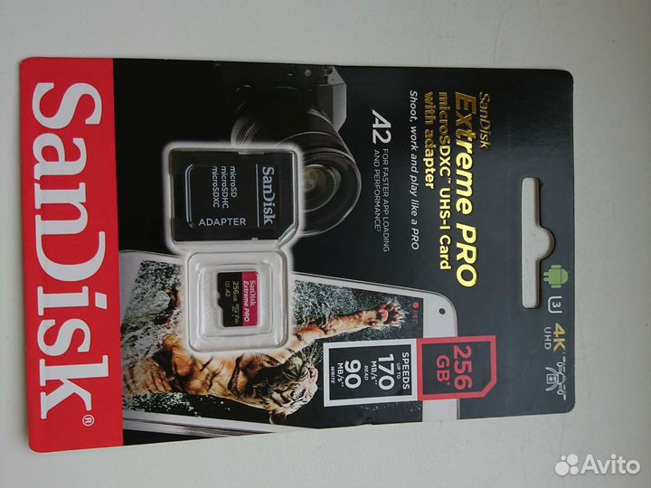 Карта памяти SanDisk Extreme PRO 256