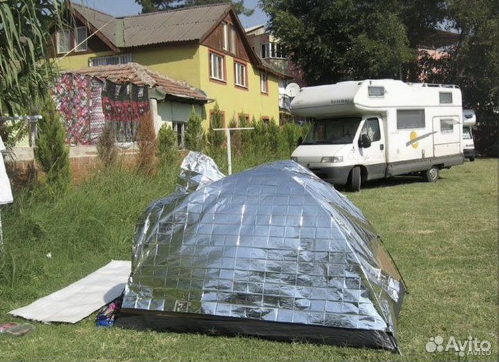 Аварийно-спасательное покрывало термоодеяло 10 шт