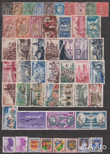 50 почтовых марок Франции