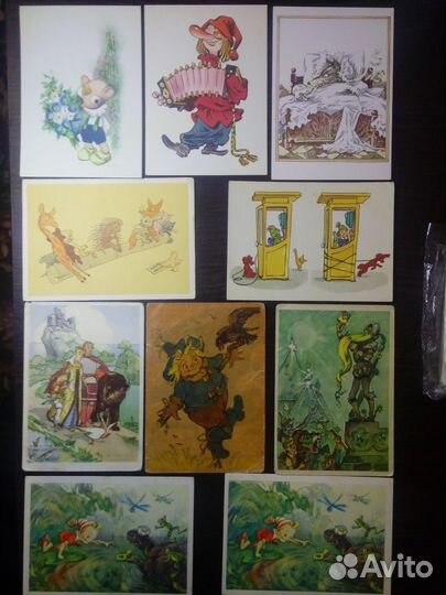 Открытки 50-60 годов из наборов сказок