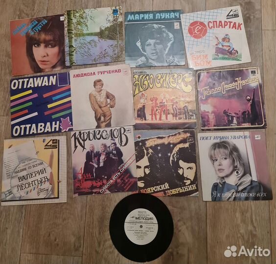 Виниловые пластинки СССР большие и миньоны